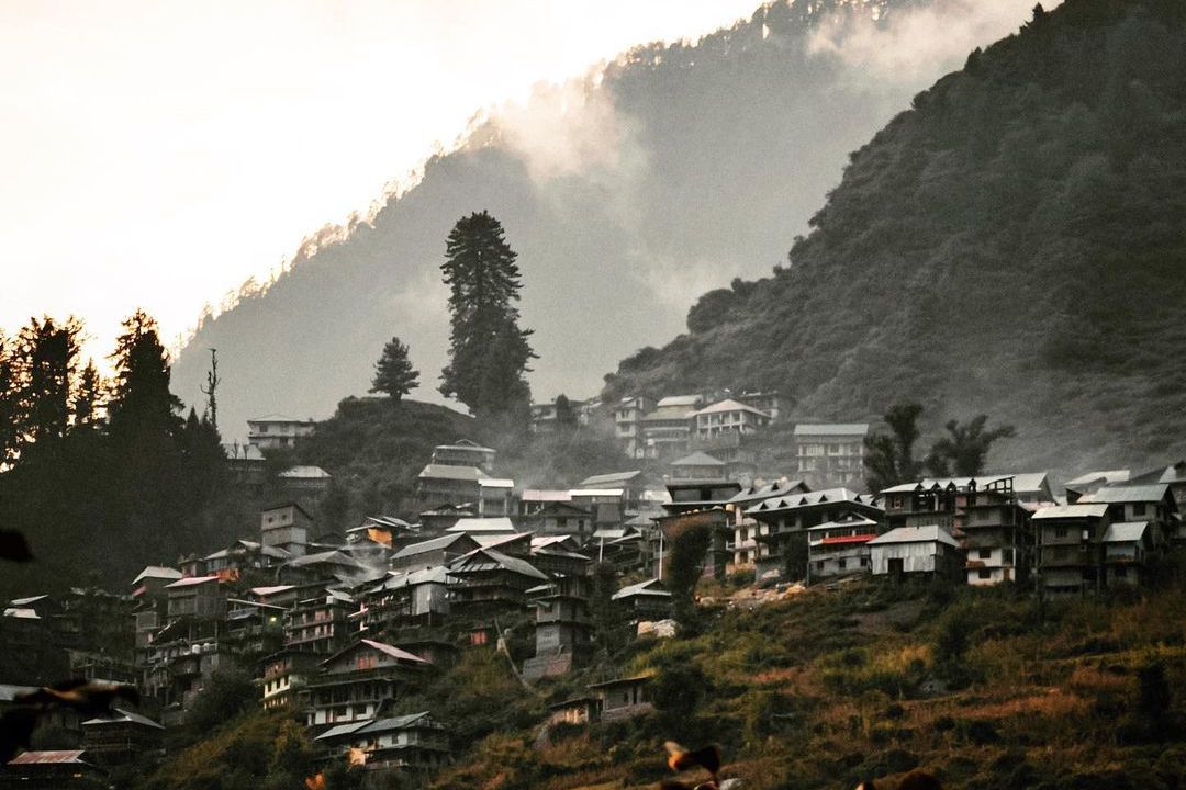 malana village during sunset